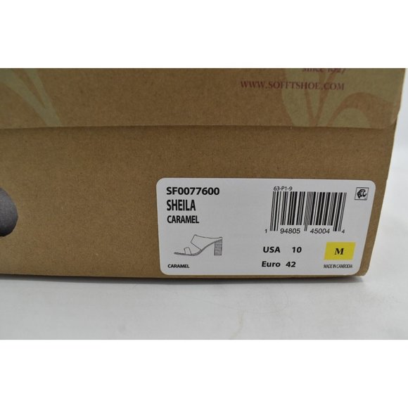 Sofft Women's Tan Leather Heeled Sandals - Picture 11 of 11